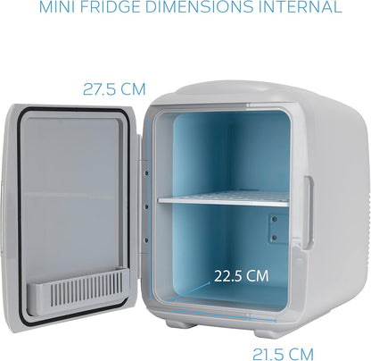 MONCOOK Mini Réfrigérateur - Mini Réfrigérateurs Portables Pour Les Soins De La Peau, La Médecine, La Nourriture Et Les Boissons - Fonction De Refroidissement Et De Réchauffement - 14L - Mono Gris