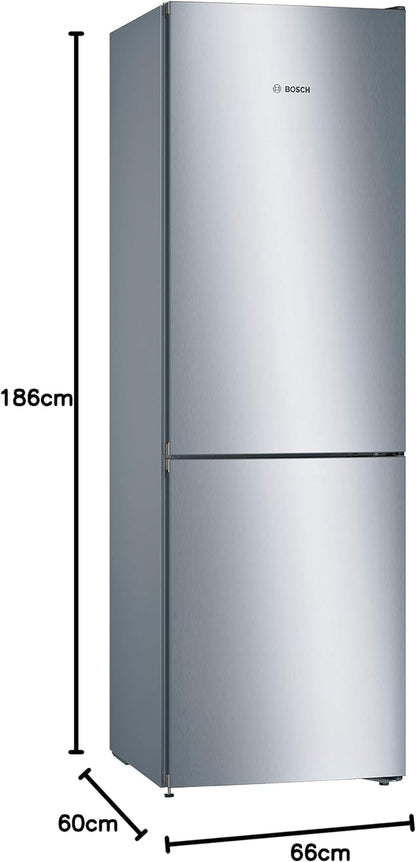KGN36VLED Série 4 Réfrigérateur Combiné Pose-Libre - 326 L - 186 X 60 (H X L) - Inox
