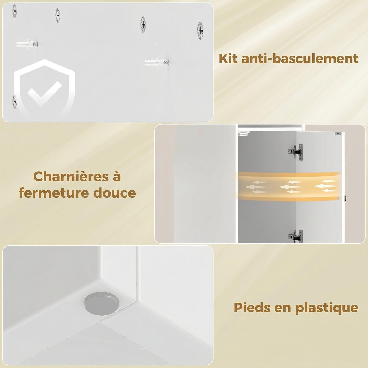 Meuble Machine À Laver Avec Compartiments 93,5 X 60 X 100 Cm Blanc | Armoire Machine a Laver, Porte À Fermeture Douce, Large Plateau, Meuble De Salle De Bain Et Buanderie
