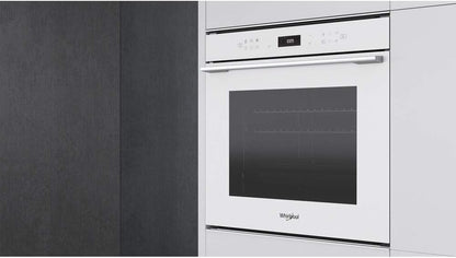 Whirlpool WH Whirpool OM4 4S1 P Four Traditionnel W7 Pyrolytique, Verre Blanc