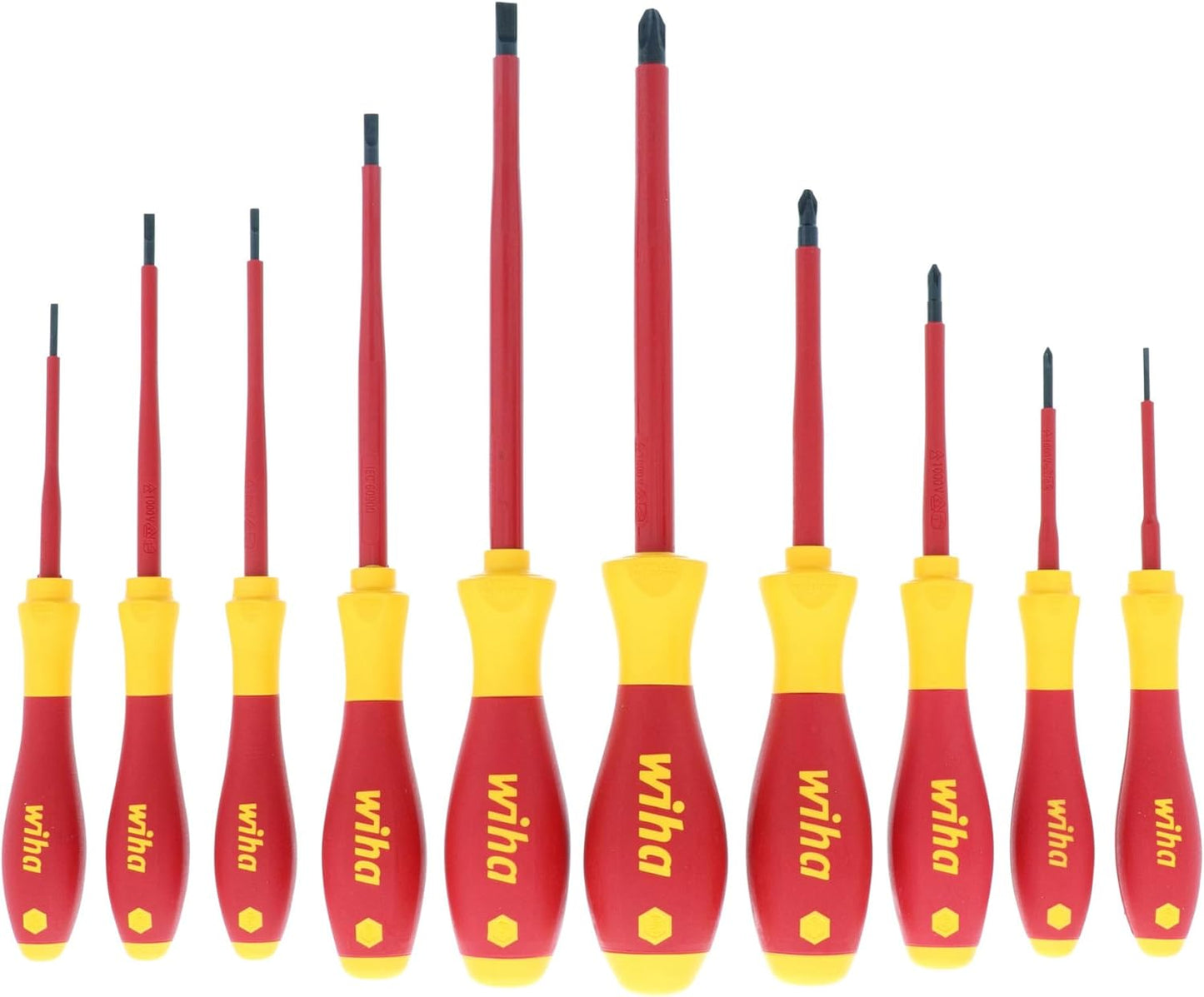 - 32093 - Lot De 10 Tournevis Isolés À Fente Et Phillips, 1000 V