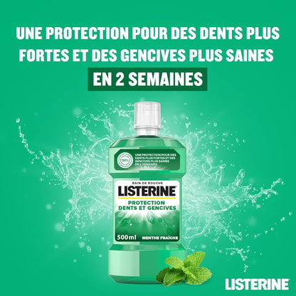 , Bain De Bouche Protection Dents Et Gencives (Lot De 4 Bouteilles De 750 Ml) – Bain De Bouche Quotidien Triple Action – Goût Menthe Pour Une Haleine Fraîche