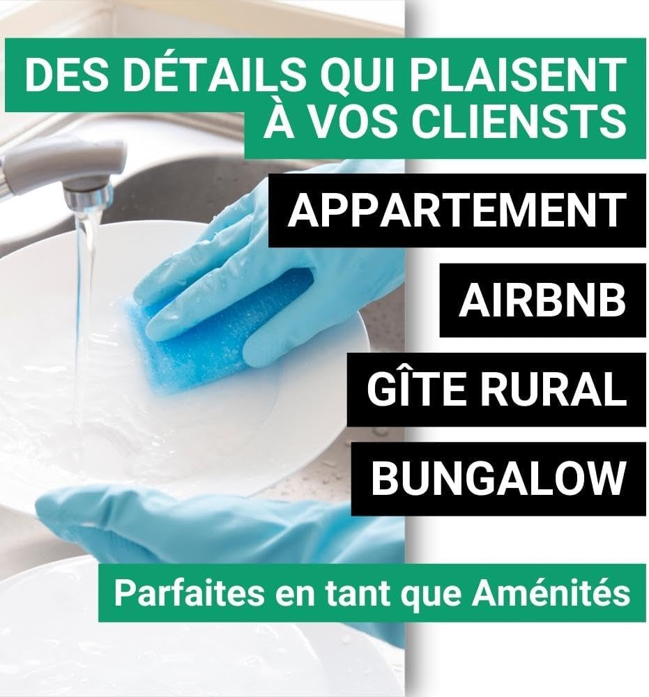 GPQ - Lave-Vaisselle À Dosettes Liquides | 250 Unités X 15 Ml | Détergent Pour Lavage Manuel De Vaisselle | Dégraissant / Dégraissant | Sans Parabènes | Amenities D'Appartement, Airbnb, Camping,