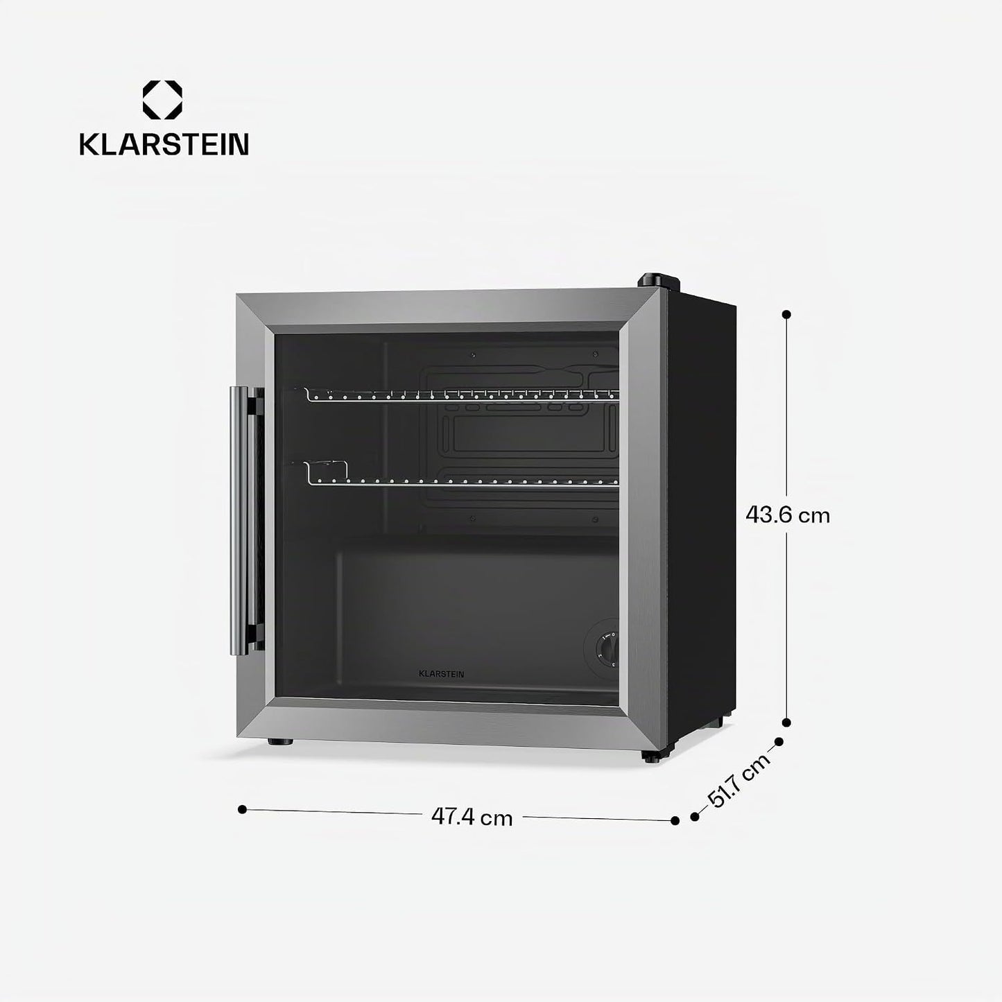 Réfrigérateur À Boissons Luxechill 60 L – Réfrigérateur À Boissons Avec Porte Vitrée, Commande Tactile 0-10 °C, 3 Clayettes, Éclairage LED, IPX4 Pour Cuisines D'Extérieur
