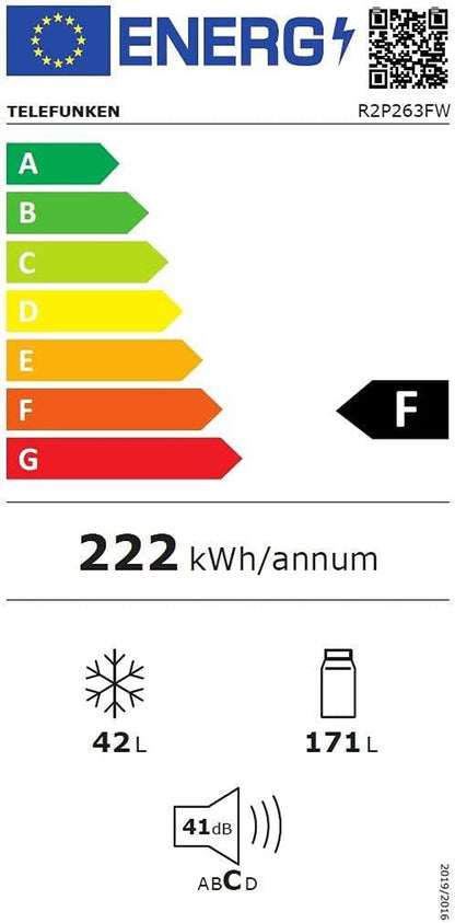 TELEFUNKEN Réfrigérateur Congélateur Haut R 2P 263 FW