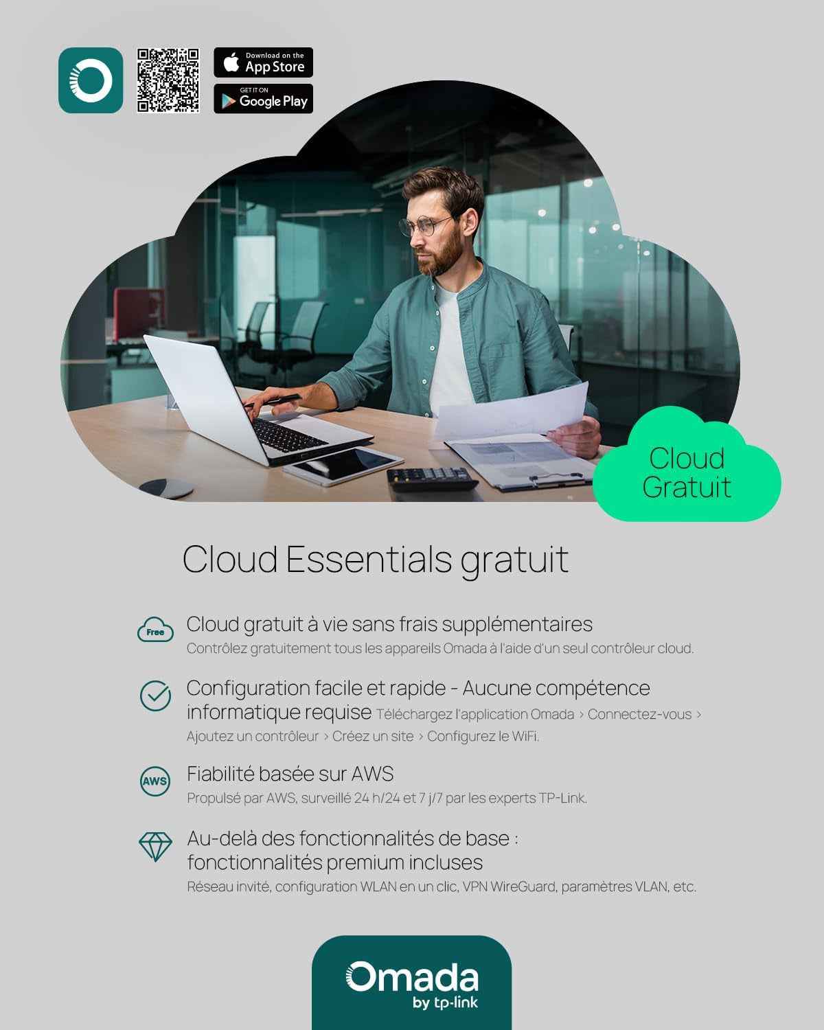 Omada Point D'Accès Wifi 6 Plafonnier AX3000 Mbps, EAP650 | Port Gigabit Poe+, Gestion Simplifiée via L'Application Omada, Omada Mesh, Idéal Pour Bureaux, Hôtels/Commerces