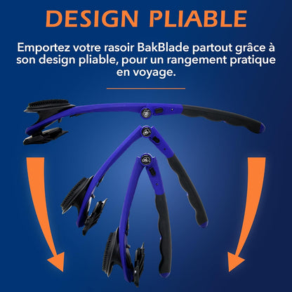 2.0 Elite - Rasoir De Dos Et Corps Pour Homme - 3 Lames Technologie Dryglide, Rasage Humide Ou Sec + Lames Rasoir Supplémentaires, Pinceau De Nettoyage - Poignée Ergonomique - Épilation Dos