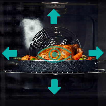 Hisense BSA65226AX, Four Multifonction Thermoventilé Avec Addition De Vapeur, Cavité XXL 77L, Nettoyage D'Eau Clean, 13 Fonctions De Cuisson, 3 Fonctions Vapeur, Fonction Pizza 300 °C, Cuisson Airfry