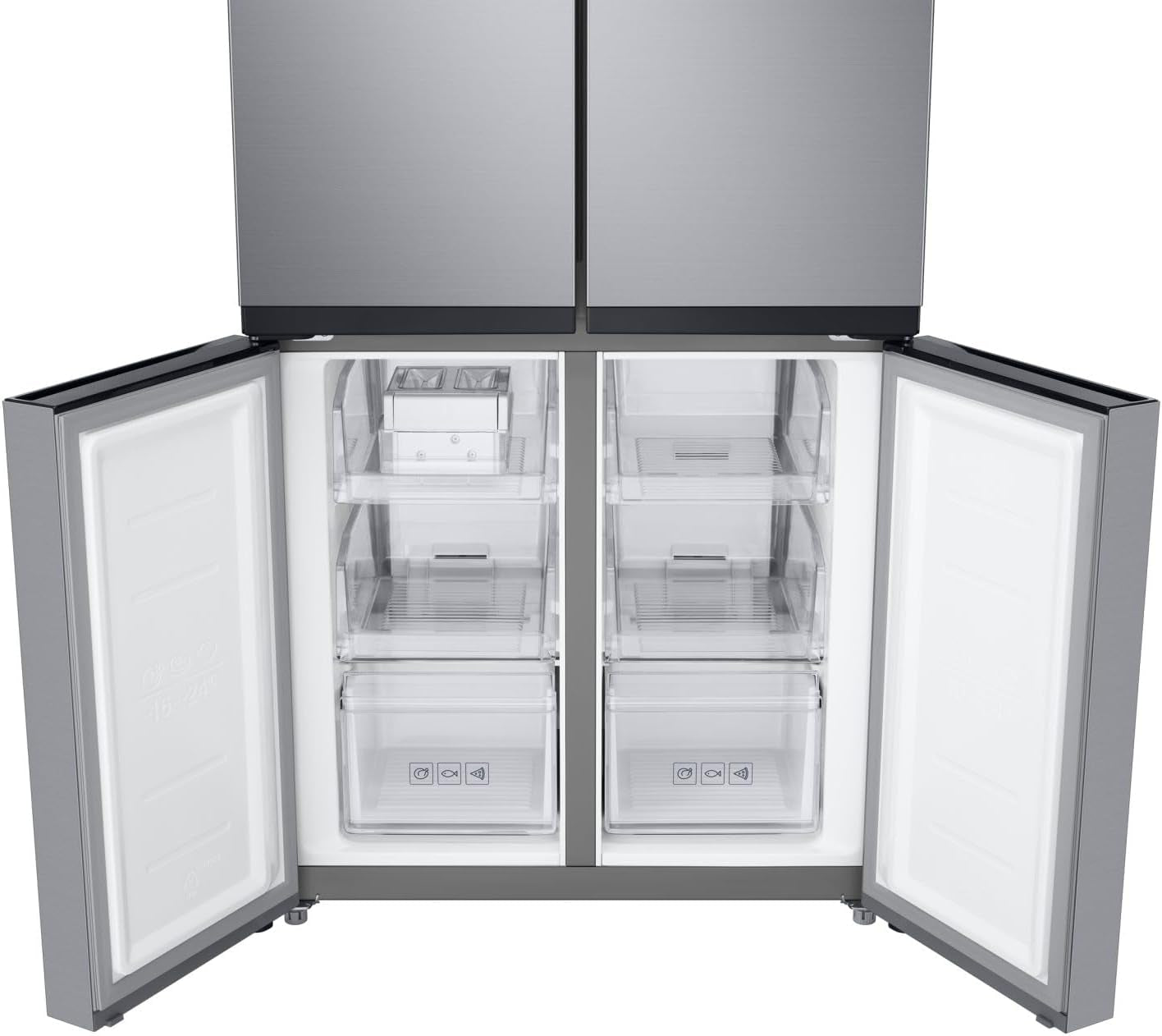 Réfrigérateur Quatre Portes Slim RF48A400EM9/EF, Total No Frost, Twin Cooling Plus, Moteur Digital Inverter Garanti 20 Ans, 488 L, Lxaxp: 83,3 X 179,3 X 74 Cm, Inox