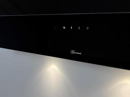 Hotte Murale 90 Cm  GCH D 268 9 Prime/Hotte Aspirante Noire Classe a 1000 M³/H Avec Télécommande/Hotte De Cuisine Avec Evacuation Ou Recyclage/Hotte Inclinée Avec Filtre À Charbon