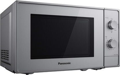 NN-E22JMMEPG | Four Micro-Ondes Solo, 20 L, 5 Niveaux De Puissance : 800W/700W/360W/270W/200W, Plateau Tournant 25,5 Cm, Intérieur Acrylique, Argent – Version FR