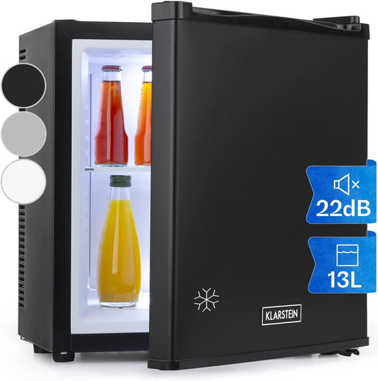 Mini Frigo De Chambre De 13L Pour Snacks Et Boissons, Petit Frigo Top Silencieux, Mini Bar, Petit Réfrigérateur Camping, Mini Frigo Cosmetique, Refrigerateur Avec Étagères Réglables, 5-15°C
