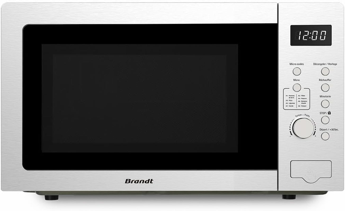 - SE2500X - Micro Onde Pose Libre - 900W - 25L - Cavité Peinte - Minuterie 60 Minutes - 8 Programmes Automatiques - PT 31,5Cm - Inox