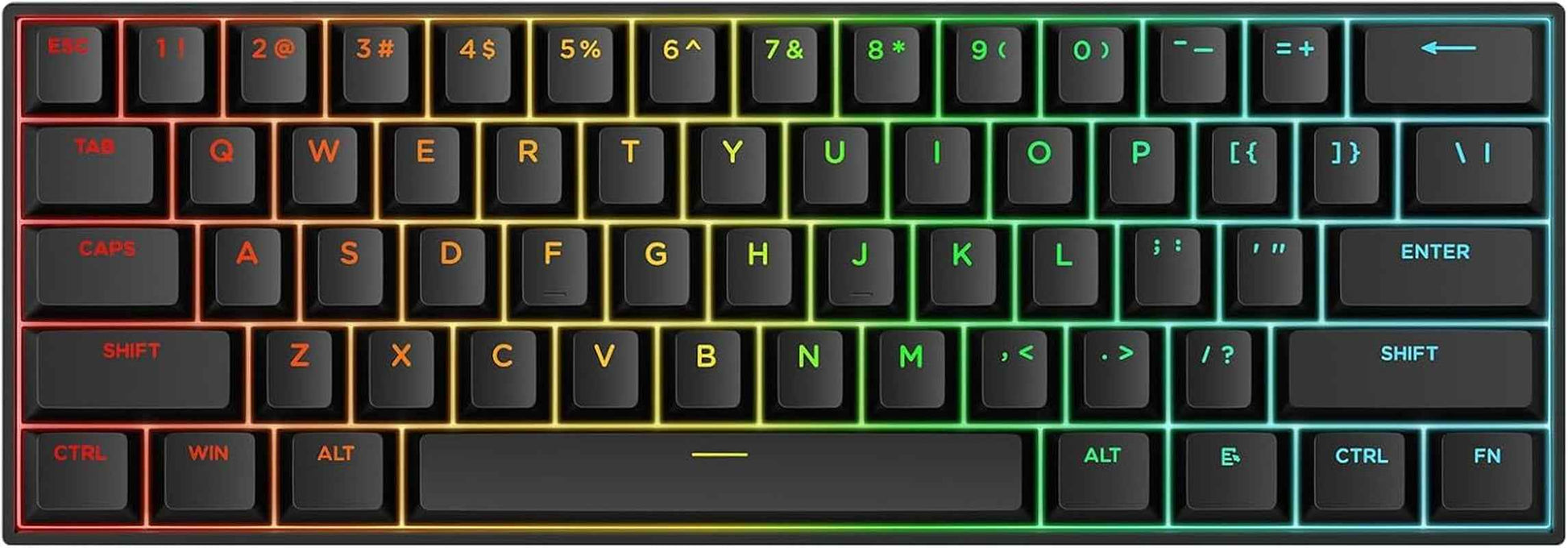 Ace60 Pro HE Clavier Gamer Magnétique, Clavier Filaire 60% | Effet Hall, 8Khz Rapid Trigger, Précision RT 0,01 Mm, Activation Réglable, Snap Tap, RGB, PBT, Hot Swap, SOCD, Pc/Mac, Noir