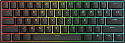 Ace60 Pro HE Clavier Gamer Magnétique, Clavier Filaire 60% | Effet Hall, 8Khz Rapid Trigger, Précision RT 0,01 Mm, Activation Réglable, Snap Tap, RGB, PBT, Hot Swap, SOCD, Pc/Mac, Noir