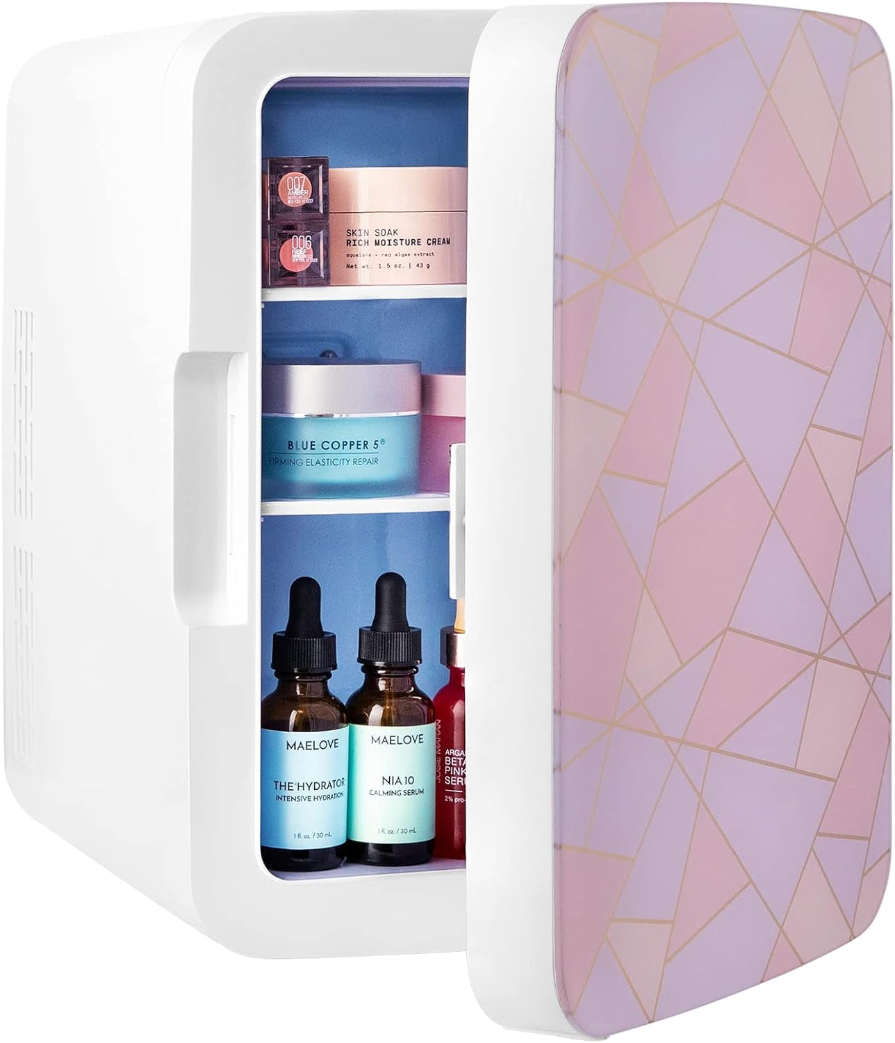 Cooluli Mini Réfrigérateur 10 L Pour Chambre À Coucher, Voiture, Bureau Et Dortoir – Refroidisseur Portable Et Réchauffeur 12 V Pour Nourriture, Boissons, Soins De La Peau, Beauté Et Maquillage –