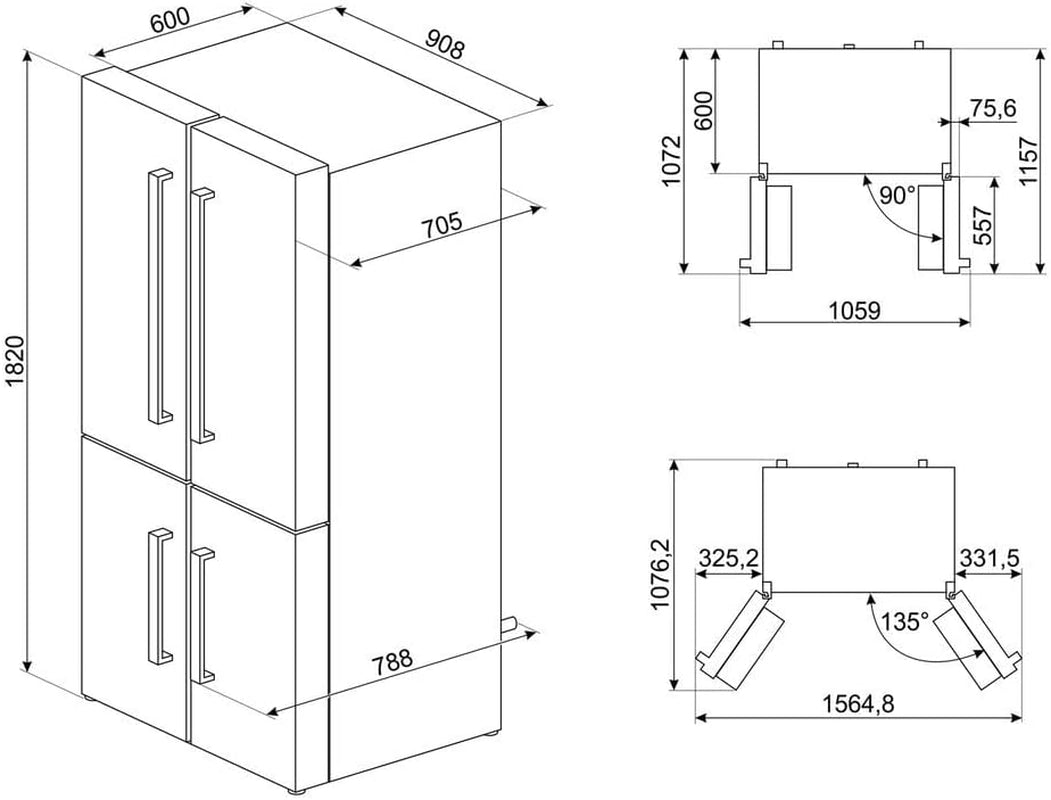 Réfrigérateur 4 Portes FQ60BDF