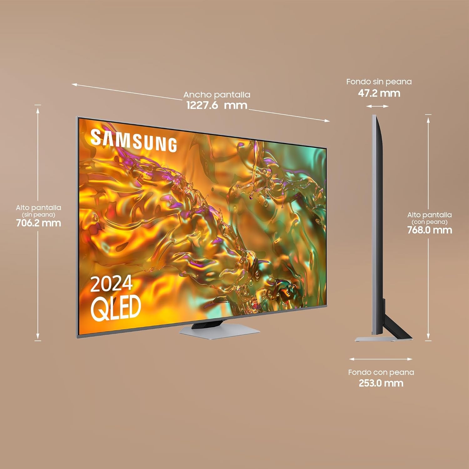 TV QLED 4K 2024 55Q80D Smart TV De 55" Avec Image Et Son Améliorés, Meilleur Contrôle Des Couleurs Avec Full Array, Le Meilleur Smart TV Et Écoutez Tous Les Haut-Parleurs Avec Q-Symphony