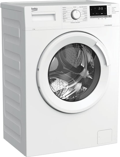 Beko WML91433NP1 B100 Machine À Laver 9 Kg Avec Écran Multifonction Avec Départ Différé, Fonction Addxtra, Retrait Des Poils D'Animaux Domestiques, Fonction De Rajout, Blanc