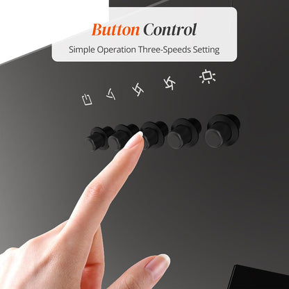Hotte Aspirante 60Cm - Hotte De Cuisine Inclinée Avec Moteur Sans Balais, 3 Vitesses, Filtres À Charbon Inclus, Évacuation Ou Recyclage, Noir | Extracteur D'Air Mural Pour Cuisine, Recirculation Et Conduit