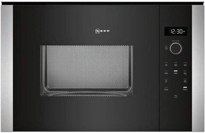 NEFF Micro Ondes Encastrable Neff HLAWD53N0 - Micro-Ondes Integrable Inox Et Noir - 25 Litres - 900 W [Classe Énergétique B]\