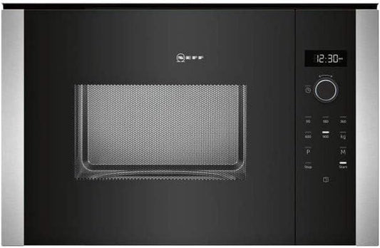 NEFF Micro Ondes Encastrable Neff HLAWD53N0 - Micro-Ondes Integrable Inox Et Noir - 25 Litres - 900 W [Classe Énergétique B]\