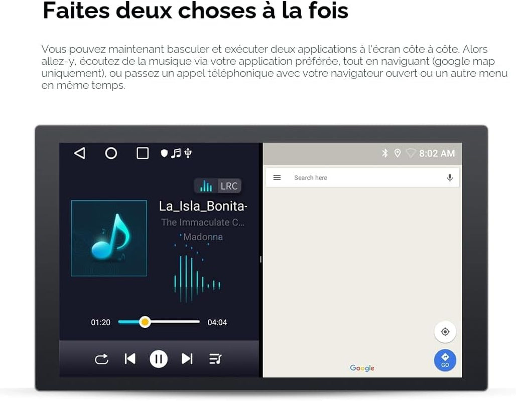 Eustock Android 13 Autoradio 9" Pour Renault Clio 3 2005-2014 4 Cœurs 2 Go Et 64 Go De Mémoire, Prend En Charge Carplay/Android Auto, Commande Au Volant, Wi-Fi/4G, AM/FM