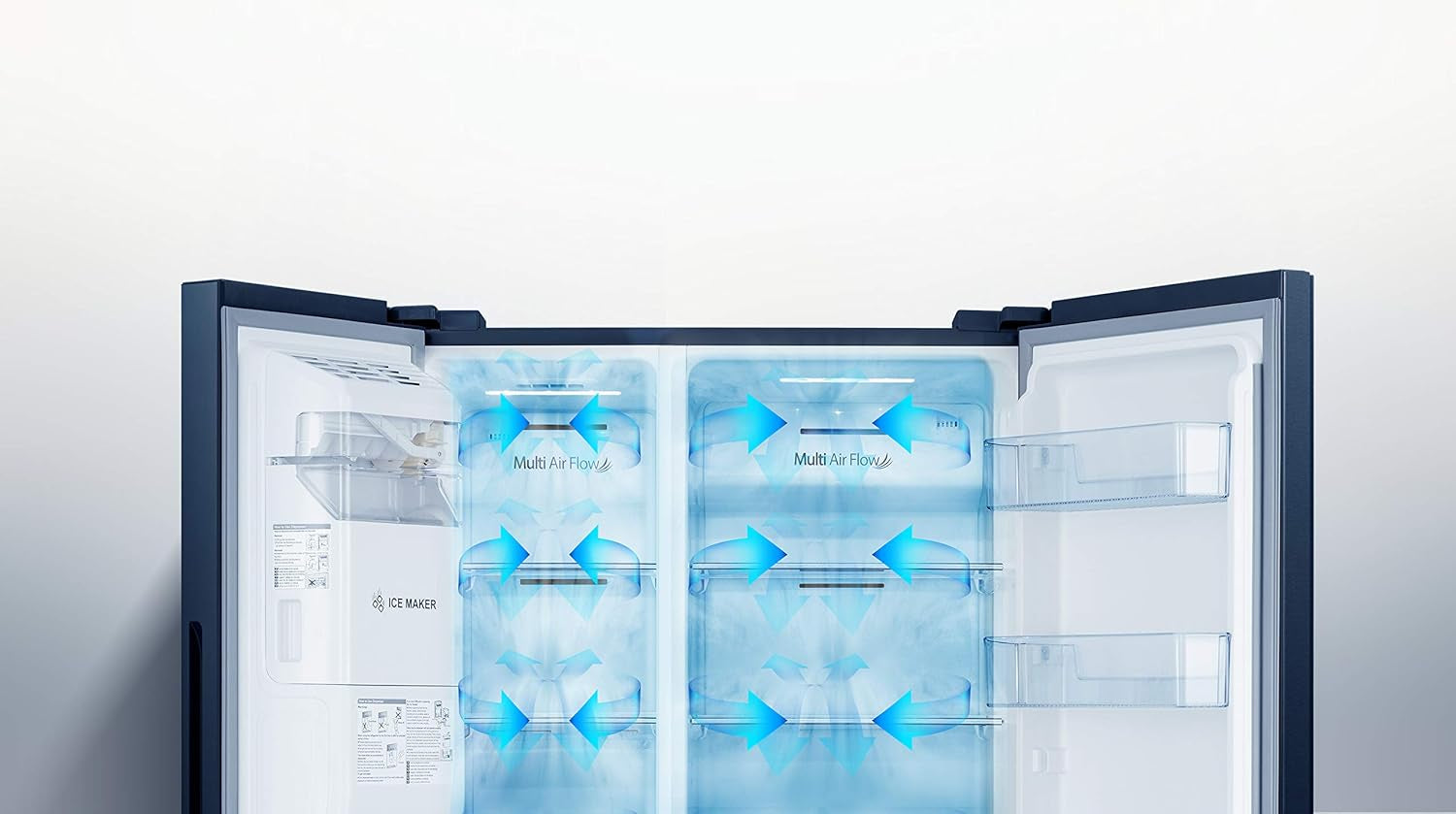 Hisense RS694N4TFE Frigo Américain Autoportante 562 L E Noir