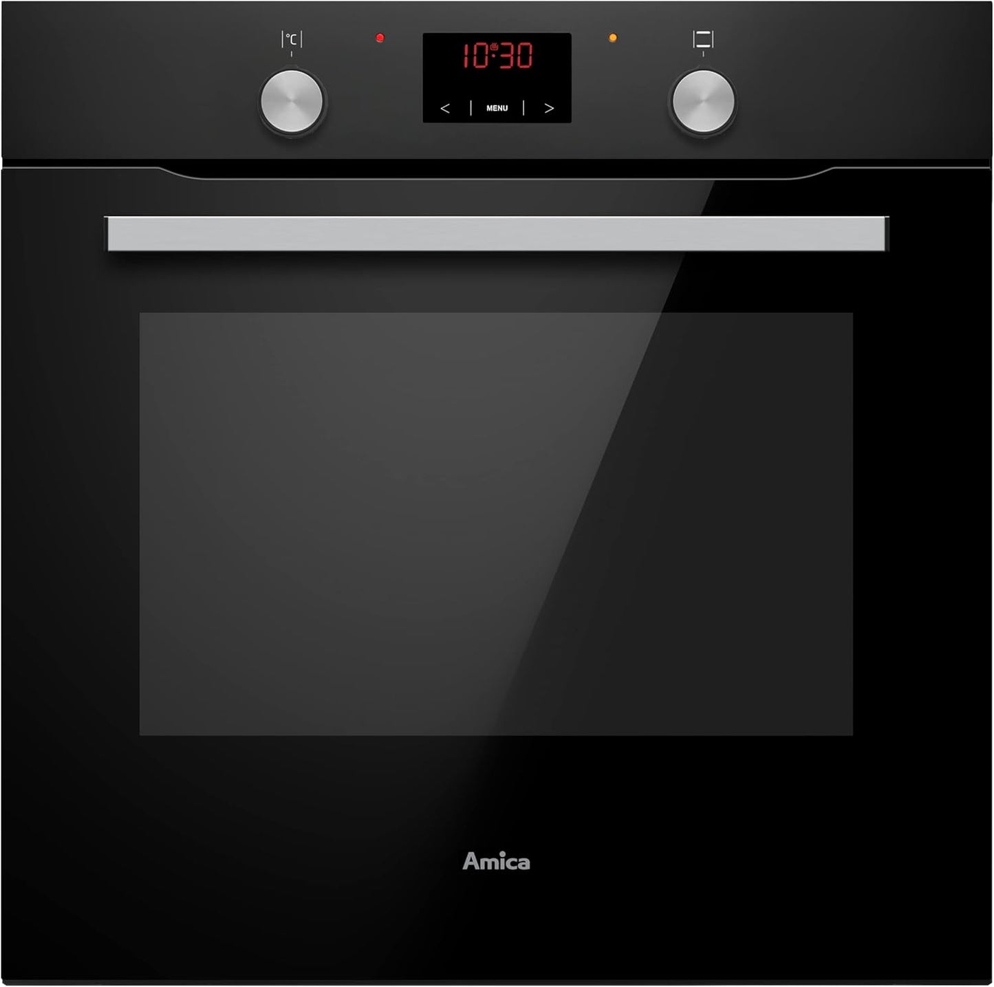 Amica ABE 9431 SM Four Encastrable Avec Chaleur Tournante/Noir Mat/Minuterie/Espace De Cuisson Xxl/Nettoyage À La Vapeur D'Eau