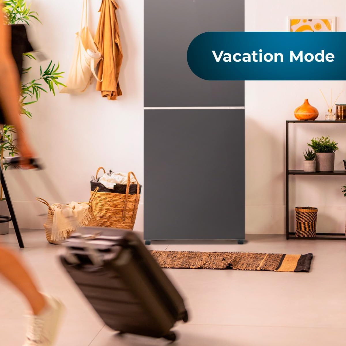 Réfrigérateur Bolero Coolmarket Combi 322 Glass Grey D. Multi Airflow, Total No Frost, Humidity Box, Crisper Box, Mode Vacances, Mode Économie, Porte Réversible, Fast Freezing, Fast Cooling