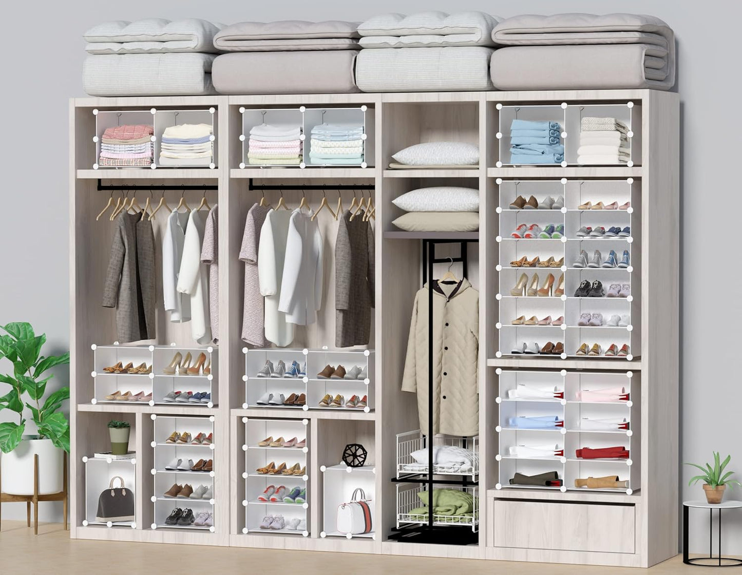 Meuble Chaussure, 10 Niveaux Meuble À Chaussure, Etagere Chaussure | Pour 20 Paires De Chaussures, Rangement Chaussure Chaussure Entree Pour Entrées, Chambres Et Couloirs, Blanc