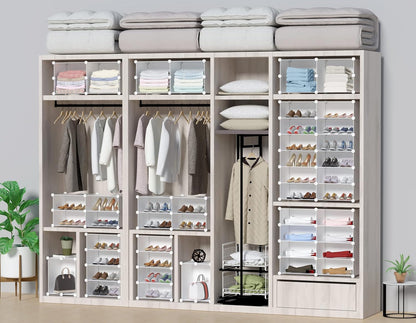 Meuble Chaussure, 10 Niveaux Meuble À Chaussure, Etagere Chaussure | Pour 20 Paires De Chaussures, Rangement Chaussure Chaussure Entree Pour Entrées, Chambres Et Couloirs, Blanc