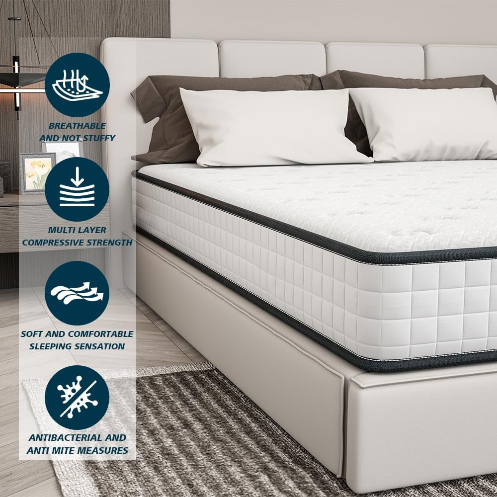 -Matelas En Mousse, Parfait Soutien Haute Resilience Ultra Respirante, Matelas Réversible À Deux Faces Entièrement Utilisables