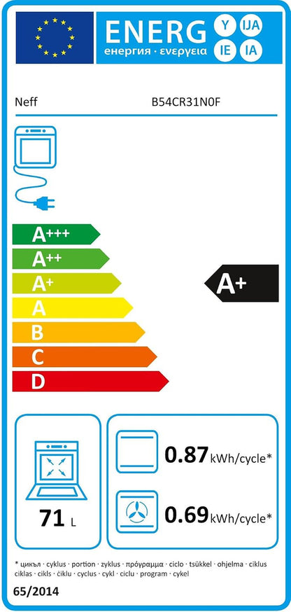 Four Intégrable Multifonction 71L 60Cm À Hydrolyse Noir - B54CR31N0