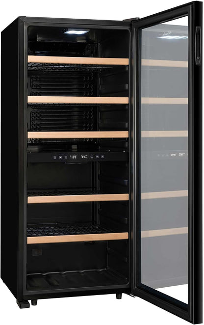 Cave De Mise À Température Double Zone LS102DZBLACK 102 Bouteilles