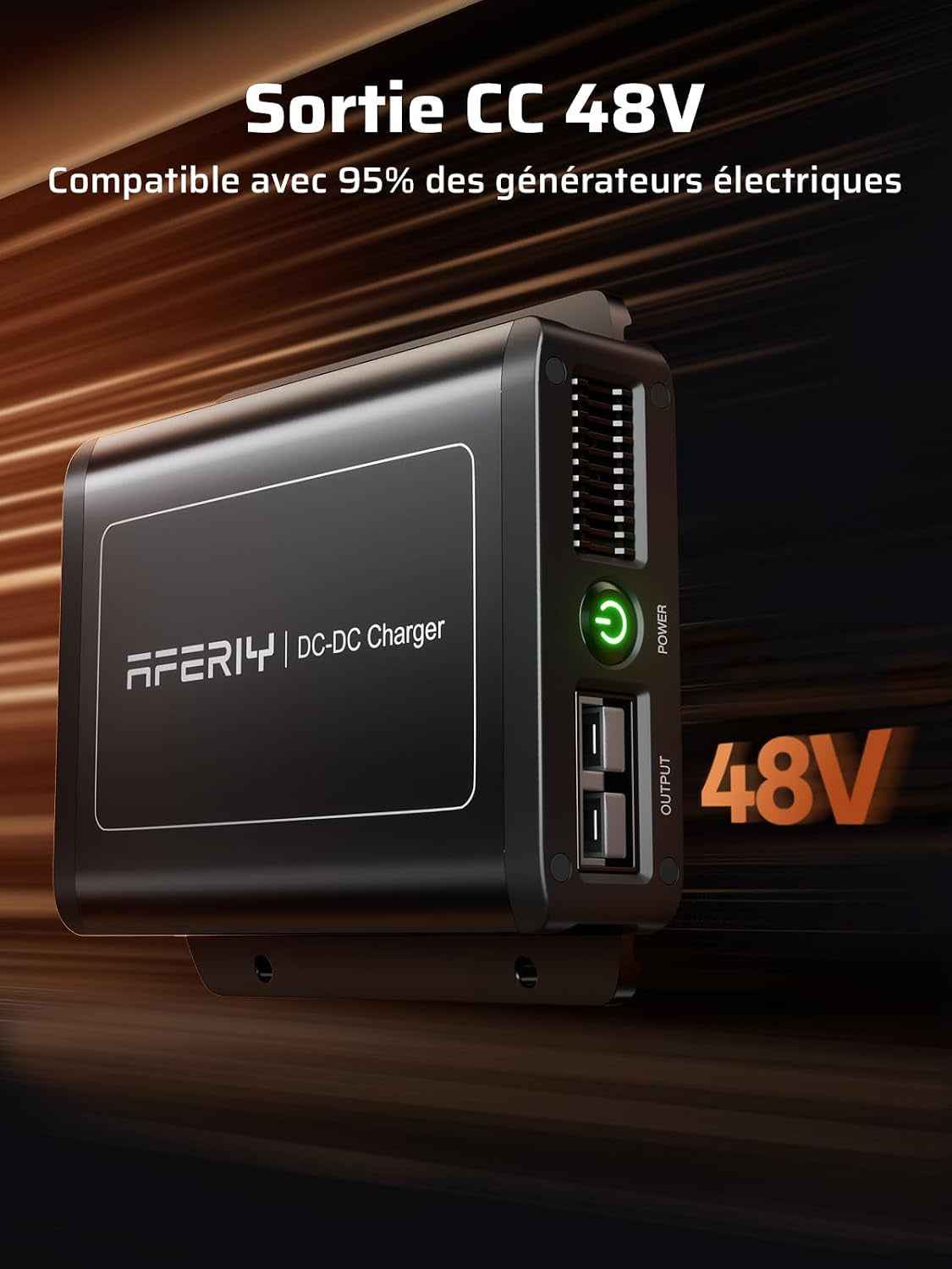 580W Chargeur De Batterie DC-DC, AF-DC060, Chargeur D'Alternateur 6X plus Rapide, Conçu Pour Générateur Électrique Portable, Compatible Avec 99% Stations Solaires Pour Camping-Car, SUV, JEEP