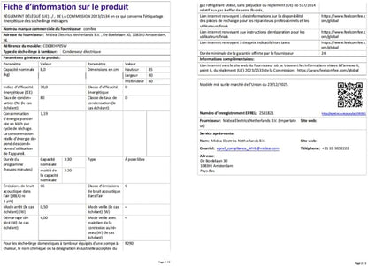 ' Sèche Linge Pompe À Chaleur 8KG Classe D Smart Dry CD08EHP05W | Séchage Rapide, Élimination Des Poils D'Animaux, 15 Programmes, Fonction Anti-Rides, Fonction Rafraîchissante, Blanc