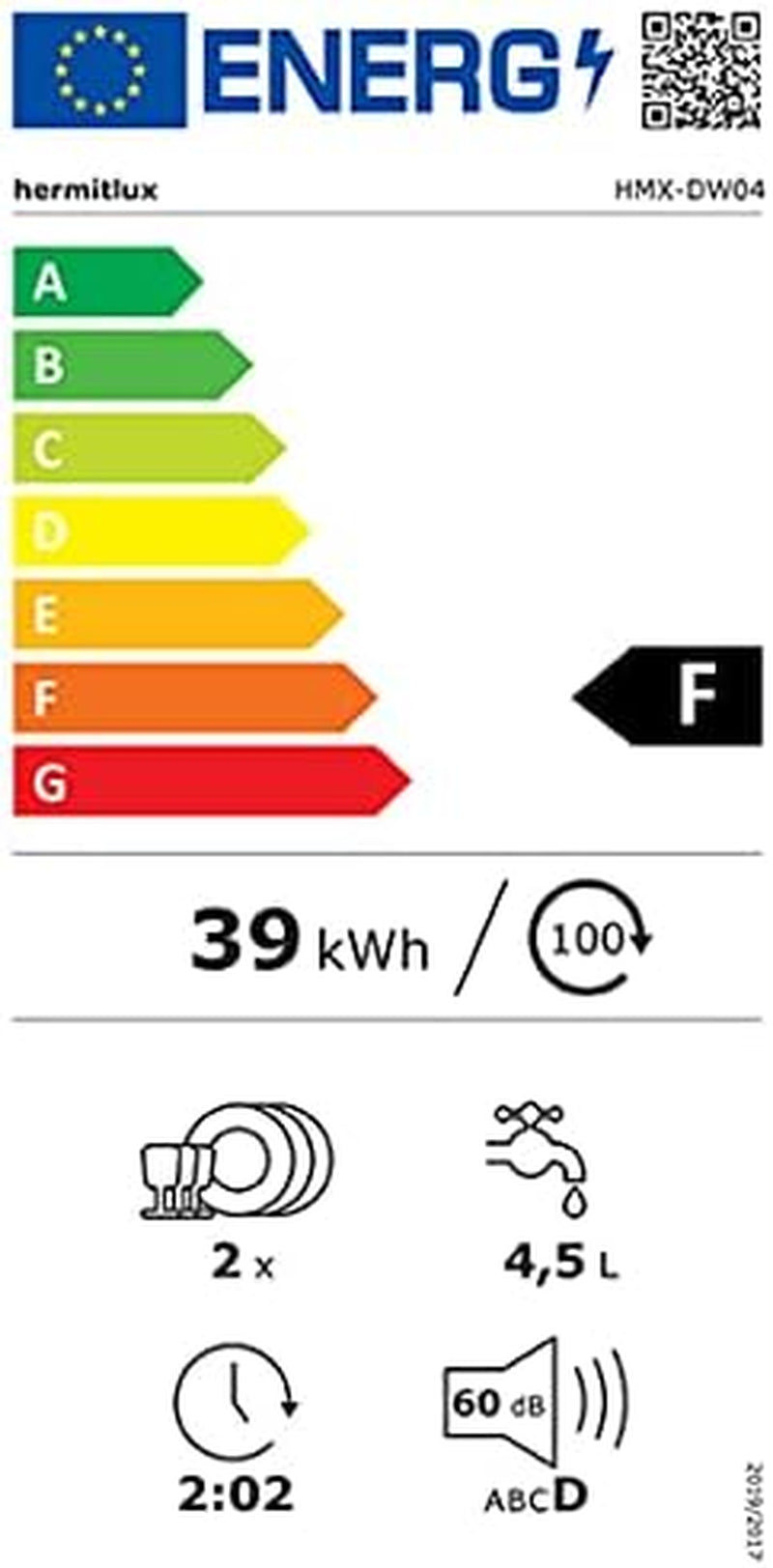 Mini-Lave-Vaisselle, Lave-Vaisselle De Comptoir, Utilisable Avec Robinet Ou Sans Robinet, Largeur De 43 Cm, Capable De Contenir 4 Sets, Adapté Au Camping, 175 Kwh/An, Blanc