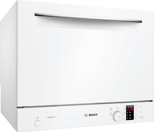 SKS62E32EU - Série 4 - Mini Lave-Vaisselle Pose-Libre - 55 Cm - 6 Couverts - 6 Programmes - Moteur Ecosilence Drive - Blanc