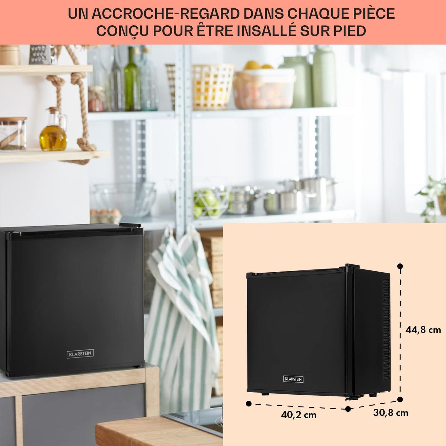 Mini Frigo De Chambre De 13L Pour Snacks Et Boissons, Petit Frigo Top Silencieux, Mini Bar, Petit Réfrigérateur Camping, Mini Frigo Cosmetique, Refrigerateur Avec Étagères Réglables, 5-15°C