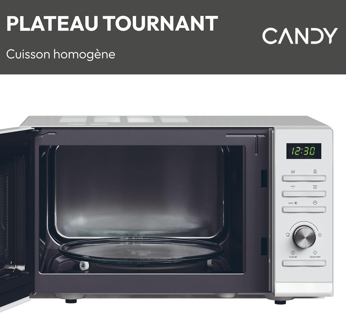 Moderna CMGA23TNDW Four Micro-Ondes Gril 900W 23L Digital, Fonction Décongélation, Plateau Tournant, 11 Niveaux De Puissance,19 Menus Auto, Grille Métal, Cuisson Express, Sécurité Enfant,Blanc