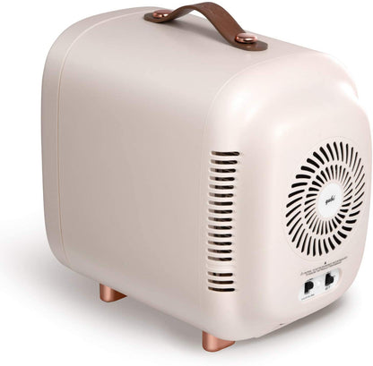 Qubi Mini Réfrigérateur Professionnel Pour Soins De La Peau, Cosmétiques, Maquillage, 5 Litres (Blanc Crème, 5 L)