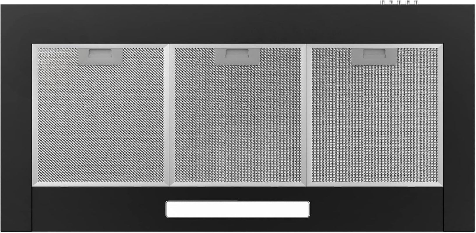 ASB9201 Hotte Murale 90 Cm Noire 370 M³/H Classe A++ | 3 Vitesses - 63 Db - Mode Recyclage Ou Évacuation - Filtres À Charbon CBCF002X2 Inclus - Design Pyramidal