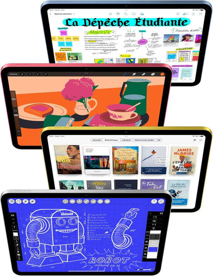 Ipad Avec Puce A16 : Écran Liquid Retina 11 Pouces, 128 Go, Wi-Fi 6, Caméras Avant/Arrière 12 Mpx, Touch ID, Autonomie D’Une Journée – Bleu
