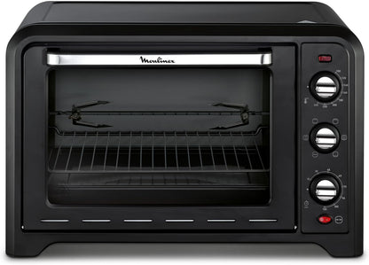 Four Électrique 39 L, 7 Modes De Cuisson, Chaleur Tournante, Thermostat Réglable Jusqu’À 240° C, Tournebroche, Minuteur 120 Min, Grille Réversible, Optimo Noir OX485810