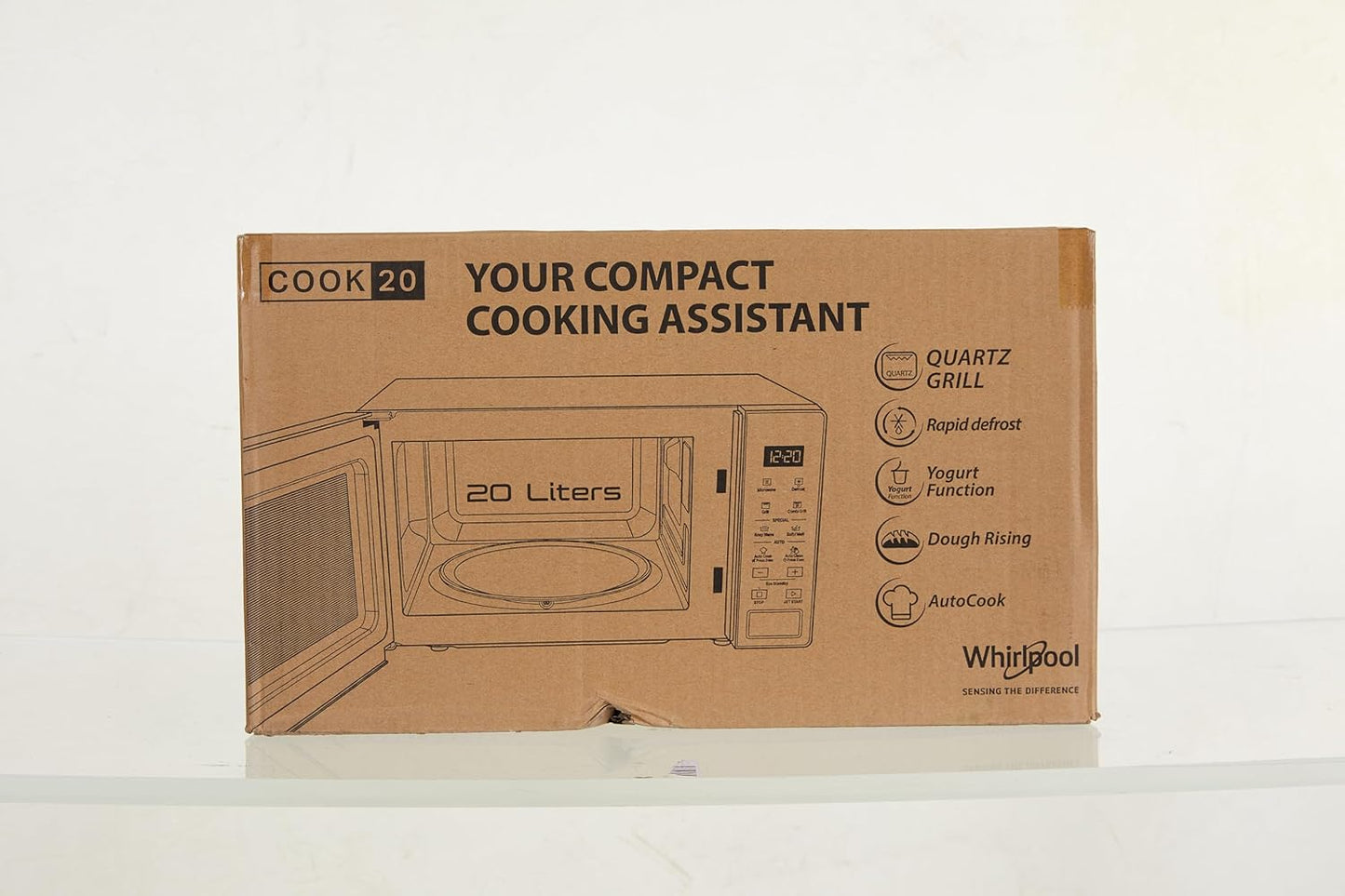 Whirlpool MWP 203 W Four À Micro-Ondes + Grill, 20 Litres, Blanc, Avec Grille Haute