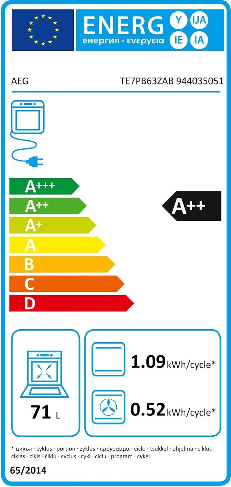 AEG Four Wifi Encastrable Série 7 Tft-Fulltouch Avec Assistant De Cuisson, Fabriqué En Allemagne, Auto-Nettoyage À Pyrolyse, Capteur De Température Centrale : Pour Une Cuisson Précise, 1 Extension