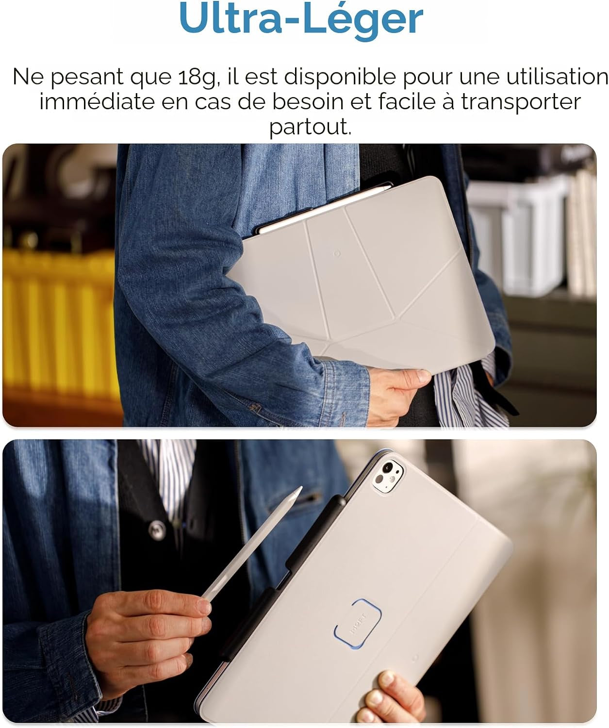Pencil Porte-Stylet Pour Apple Pencil Pro / 2E Génération/Étui USB-C Compatible Avec Apple Smart Folio, Magic Keyboard, Étuis  Dynamic Et Float Folio
