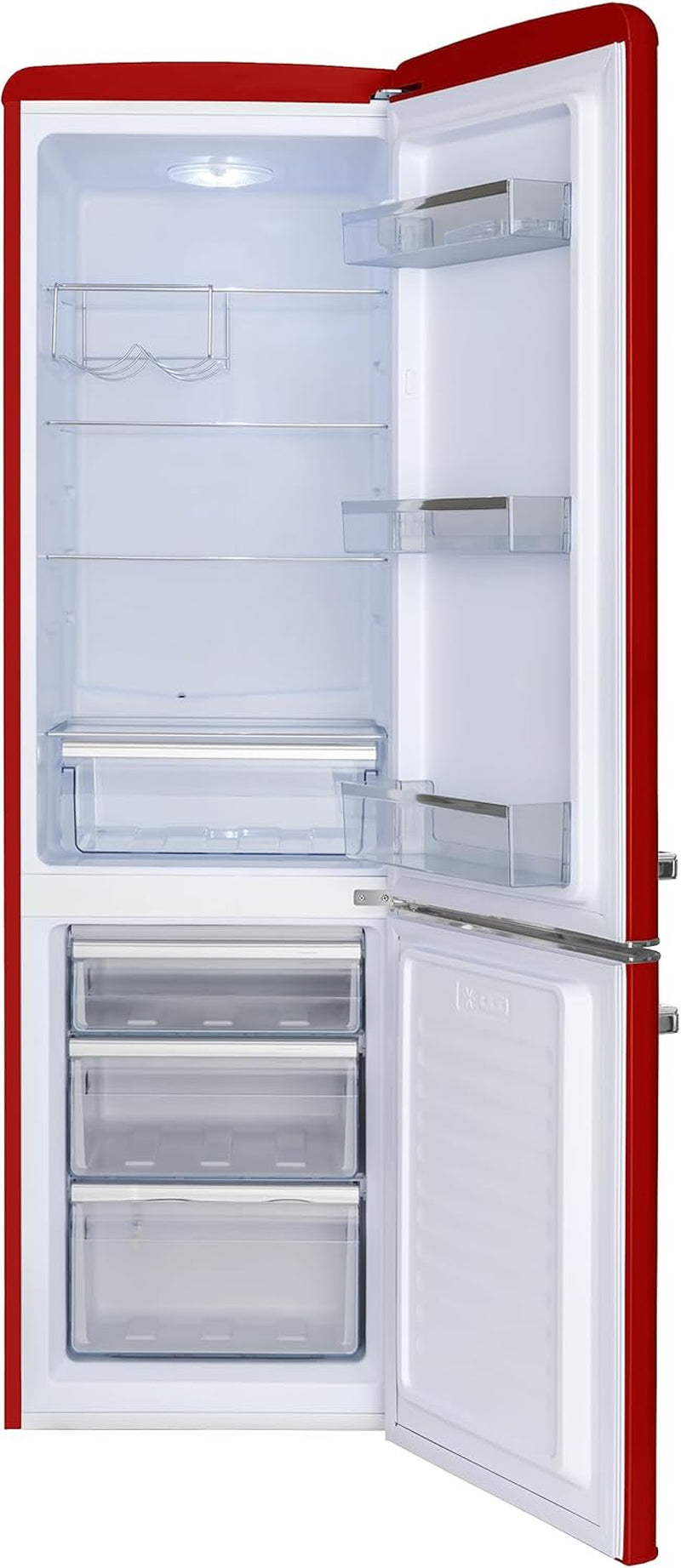 Amica KGCR 387100 R Réfrigérateur-Congélateur Autoportante 244 L Rouge