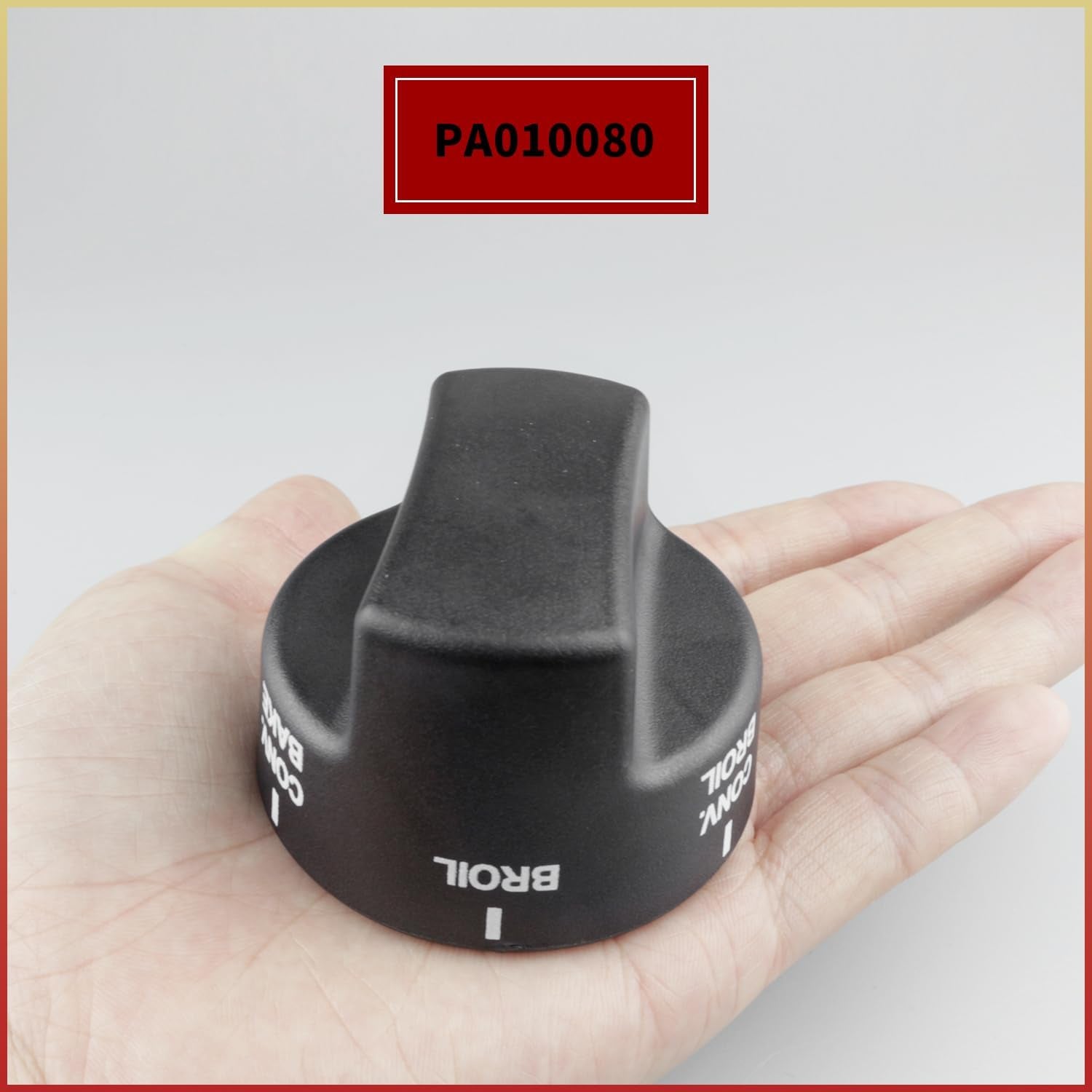 PA010080 Bouton De Sélecteur De Brûleur Supérieur Compatible Avec Certaines Gammes De Four Viking Remplace AP5315090 Plastique Noir